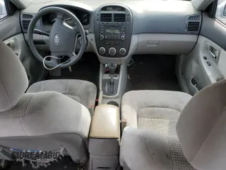 2007 Kia Spectra EX with VIN KNAFE121375410633, listed as a Copart auction lot 57424305 with Not provided miles and Salvage title. Bid and sale history available at DreamBid. Image 8.