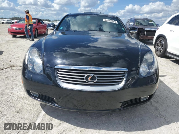 2005 Lexus SC 430 with VIN JTHFN48Y350061412, listed as a Copart auction lot 77746784 with 33,778 mi miles and Non Repairable. Bid and sale history available at DreamBid. Image 5.