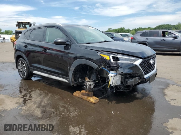 2020 Hyundai Tucson Ultimate with VIN KM8J3CALXLU280153, listed as a Copart auction lot 63006085 with 68,770 mi miles and Salvage title. Bid and sale history available at DreamBid. Image 4.