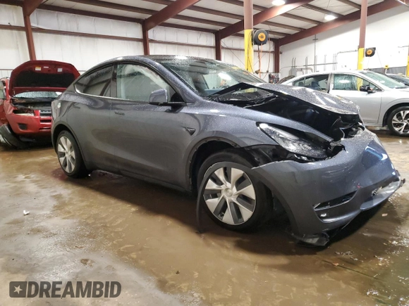 2023 Tesla Model Y Long Range with VIN 7SAYGDEE9PA143955, listed as a Copart auction lot 48114395 with 20,152 mi miles and Salvage Title. Bid and sale history available at DreamBid. Image 4.