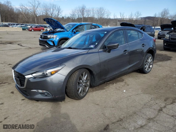 2018 Mazda Mazda3 4-Door Grand Touring with VIN 3MZBN1W31JM214203, listed as a Copart auction lot 50160795 with 51,682 mi miles and Salvage Title. Bid and sale history available at carsss.com. Image 1.