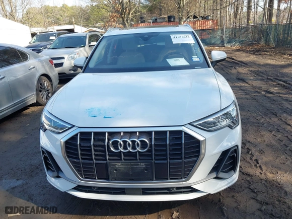 2023 Audi Q3 S line Premium with VIN WA1DECF30P1111460, listed as a IAAI auction lot 41676015 with 45,609 mi miles. Bid and sale history available at carsss.com. Image 12.