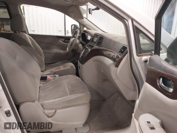 2012 Nissan Quest SL with VIN JN8AE2KP3C9031002, listed as a IAAI auction lot 42000087 with 107,595 mi miles. Bid and sale history available at carsss.com. Image 5.