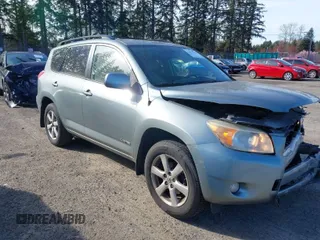2008 Toyota RAV4 Ltd with VIN JTMBK31V485052521, listed as a IAAI auction lot 41874753 with 185,302 mi miles. Bid and sale history available at carsss.com. Image 1.