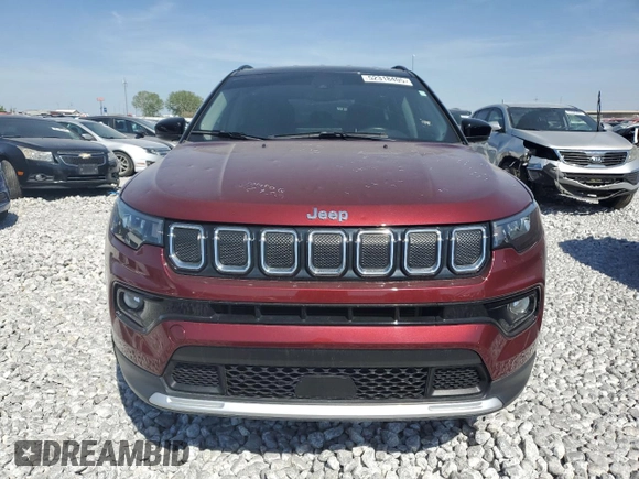 2022 Jeep Compass Limited z VIN 3C4NJDCB5NT209672, wystawiony jako Copart lot #52318405 z przebiegiem 22 977 mil mil oraz Szkoda całkowita • Salvage title. Historia ofert i sprzedaży dostępna na DreamBid. Obrazek 5.