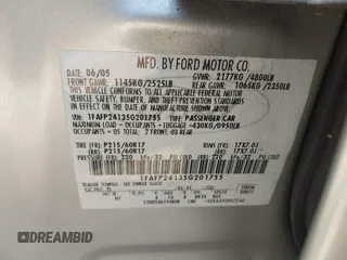 2005 Ford Five Hundred SEL с VIN 1FAFP24135G201755, выставлен на аукционе IAAI как лот 42063527 с пробегом 142 787 миль миль и . История ставок и продаж доступна на DreamBid. Изображение 9.