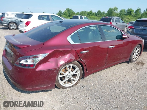 2013 Nissan Maxima S with VIN 1N4AA5AP6DC834584, listed as a IAAI auction lot 42661244 with 97,849 mi miles and . Bid and sale history available at DreamBid. Image 4.