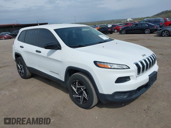 2016 Jeep Cherokee Sport with VIN 1C4PJMAB1GW218412, listed as a IAAI auction lot 41909027 with 167,206 mi miles. Bid and sale history available at carsss.com. Image 1.