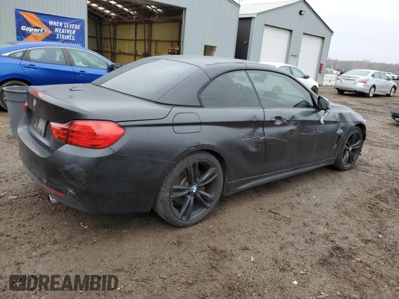 2014 BMW 4 Series 435i with VIN WBA3T3C56EJ877362, listed as a Copart auction lot 79524524 with 133,792 mi miles and Clean title. Bid and sale history available at DreamBid. Image 3.