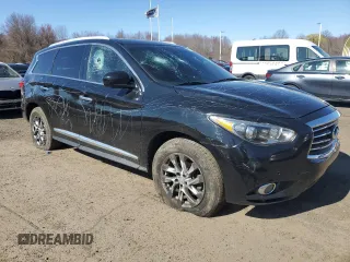 2013 Infiniti JX35 with VIN 5N1AL0MM5DC313344, listed as a Copart auction lot 53133625 with 193,936 mi miles and Salvage Title. Bid and sale history available at carsss.com. Image 4.