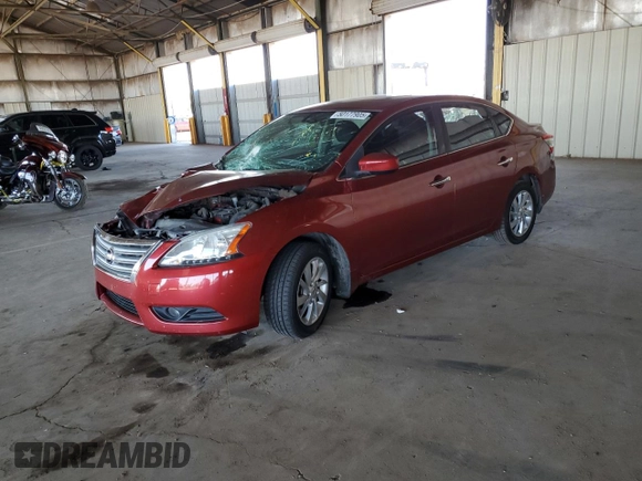 2015 Nissan Sentra SV with VIN 3N1AB7AP7FY377297, listed as a Copart auction lot 50177905 with 134,147 mi miles and Salvage Title. Bid and sale history available at DreamBid. Image 1.