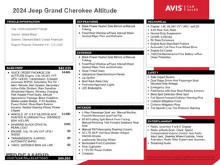 2024 Jeep Grand Cherokee Altitude with VIN 1C4RJHAGXRC715538, listed as a Copart auction lot 47935465 with 39,736 mi miles and Non Repairable. Bid and sale history available at carsss.com. Image 12.