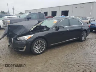 2018 Genesis G90 Premium with VIN KMHG34JA4JU046831, listed as a Copart auction lot 71627693 with 38,207 mi miles and . Bid and sale history available at carsss.com. Image 1.