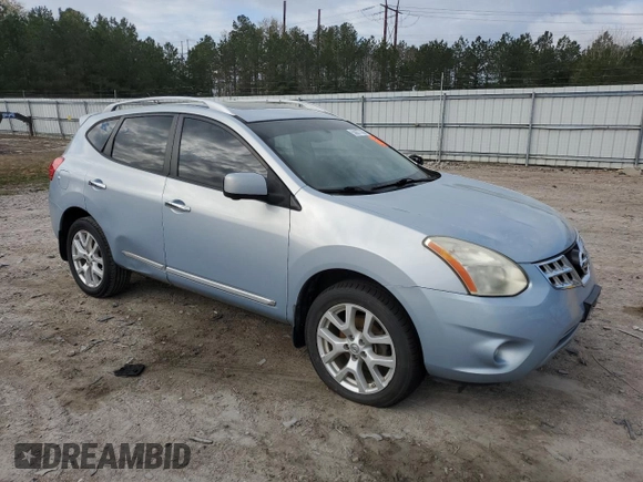 2012 Nissan Rogue S with VIN JN8AS5MT3CW273987, listed as a Copart auction lot 50877355 with 186,299 mi miles and Salvage Title. Bid and sale history available at DreamBid. Image 4.