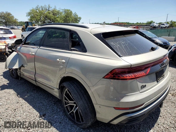 2022 Audi Q8 Prestige with VIN WA1FVBF1XND005269, listed as a Copart auction lot 50474954 with 21,283 mi miles. Bid and sale history available at carsss.com. Image 2.