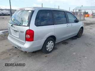 2005 Mazda MPV LX with VIN JM3LW28AX50555220, listed as a IAAI auction lot 41691014 with 135,132 mi miles. Bid and sale history available at carsss.com. Image 4.