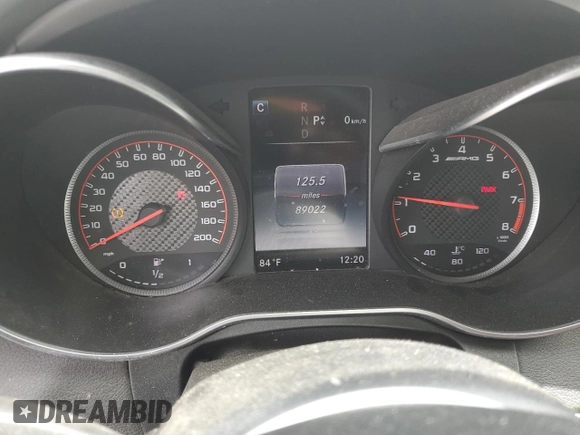 2016 Mercedes-Benz C 63 S AMG with VIN 55SWF8HB4GU116325, listed as a Copart auction lot 44614595 with 89,022 mi miles and Salvage title. Bid and sale history available at DreamBid. Image 9.