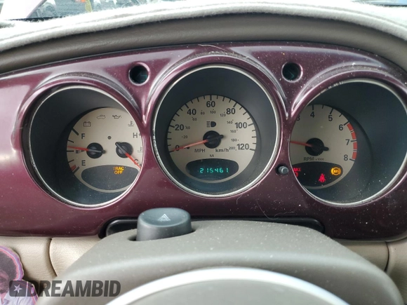 2002 Chrysler PT Cruiser Limited with VIN 3C8FY68B12T278275, listed as a Copart auction lot 76911554 with 215,461 mi miles and Salvage Title. Bid and sale history available at DreamBid. Image 9.