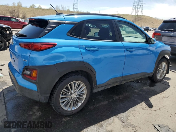 2020 Hyundai Kona SEL with VIN KM8K2CAA7LU514853, listed as a Copart auction lot 53077785 with 68,977 mi miles and Salvage Title. Bid and sale history available at DreamBid. Image 3.