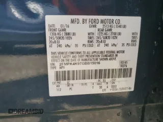 2016 Ford Edge Titanium with VIN 2FMPK4K97GBB15016, listed as a Copart auction lot 51073725 with 115,496 mi miles and Salvage Title. Bid and sale history available at carsss.com. Image 13.