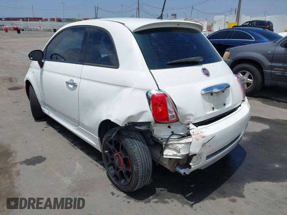 2015 FIAT 500 Sport with VIN 3C3CFFBR9FT657275, listed as a IAAI auction lot 42497569 with 87,011 mi miles and . Bid and sale history available at DreamBid. Image 6.