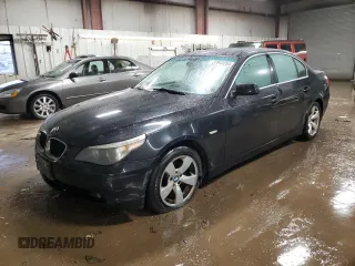 2006 BMW 5 Series 530i with VIN WBANE73566CM35987, listed as a Copart auction lot 37943054 with 206,994 mi miles and Salvage Title. Bid and sale history available at carsss.com. Image 1.