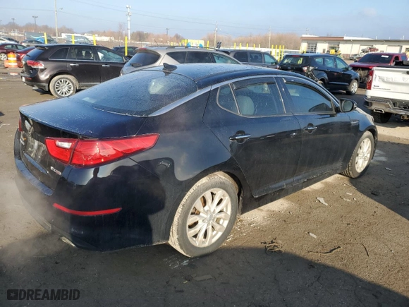 2014 Kia Optima EX with VIN 5XXGN4A77EG297857, listed as a Copart auction lot 46176715 with 150,452 mi miles and Salvage Title. Bid and sale history available at carsss.com. Image 3.