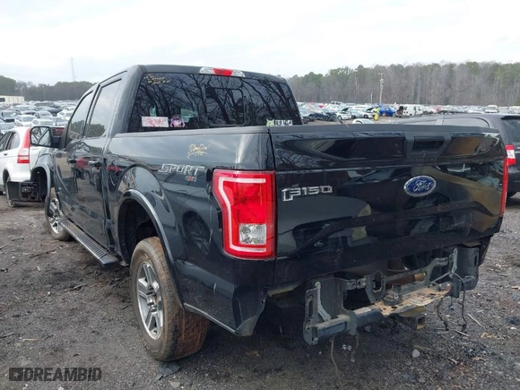 2017 Ford F-150 XL with VIN 1FTEW1EP5HFC55946, listed as a IAAI auction lot 41508349 with 127,290 mi miles. Bid and sale history available at carsss.com. Image 3.