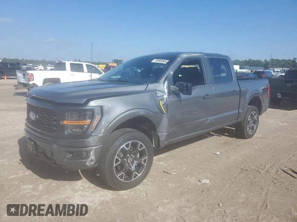 2024 Ford F-150 STX with VIN 1FTEW2K5XRKE50524, listed as a Copart auction lot 85905804 with 4,804 mi miles and Salvage Title. Bid and sale history available at carsss.com. Image 1.