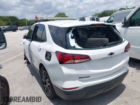 2023 Chevrolet Equinox LS with VIN 3GNAXHEG1PL225603, listed as a IAAI auction lot 42259161 with 24,686 mi miles and . Bid and sale history available at DreamBid. Image 3.