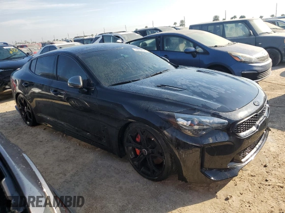 2020 Kia Stinger GT2 with VIN KNAE55LC7L6071883, listed as a Copart auction lot 74814574 with 23,714 mi miles and Non Repairable. Bid and sale history available at carsss.com. Image 4.