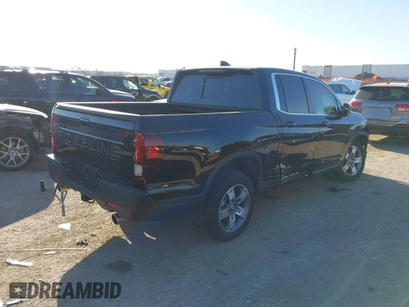2025 Honda Ridgeline RTL z VIN 5FPYK3F57SB001319, wystawiony jako IAAI lot #41765594 z przebiegiem 1 358 mil mil oraz . Historia ofert i sprzedaży dostępna na DreamBid. Obrazek 4.