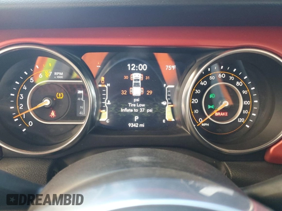 2023 Jeep Gladiator Rubicon with VIN 1C6JJTBG5PL539288, listed as a Copart auction lot 44384115 with 9,342 mi miles and Clean Title. Bid and sale history available at carsss.com. Image 9.
