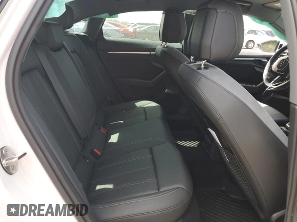 2024 Audi A3 Premium Plus with VIN WAUBUDGY8RA024308, listed as a Copart auction lot 65782184 with 7,654 mi miles and Salvage Title. Bid and sale history available at carsss.com. Image 10.