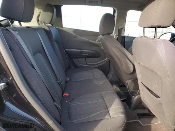 2015 Chevrolet Sonic LT with VIN 1G1JC6SH5F4168292, listed as a Copart auction lot 86863744 with 107,445 mi miles and Salvage Title. Bid and sale history available at carsss.com. Image 10.