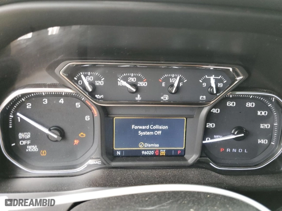 2021 GMC Sierra 1500 SLT with VIN 3GTU9DET2MG283410, listed as a Copart auction lot 87686155 with 96,020 mi miles and Salvage Title. Bid and sale history available at carsss.com. Image 9.