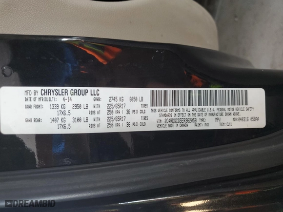 2014 Dodge Grand Caravan SXT with VIN 2C4RDGCG5ER362058, listed as a Copart auction lot 77763684 with 127,559 mi miles and Clean Title. Bid and sale history available at carsss.com. Image 13.