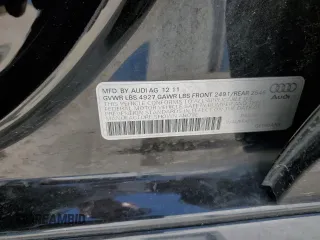 2012 Audi A4 Premium Plus с VIN WAUFFAFL1CN019340, выставлен на аукционе Copart как лот 58574225 с пробегом 137 392 миль миль и Списание • Salvage title. История ставок и продаж доступна на DreamBid. Изображение 13.