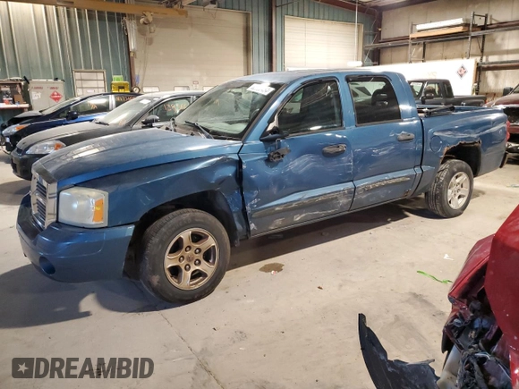 2005 Dodge Dakota SLT with VIN 1D7HE48N25S326038, listed as a Copart auction lot 83908454 with 155,447 mi miles and Salvage Title. Bid and sale history available at DreamBid. Image 1.