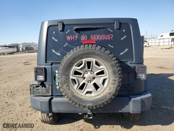 2018 Jeep Wrangler JK Unlimited Rubicon with VIN 1C4BJWFG9JL840582, listed as a Copart auction lot 73064054 with 47,590 mi miles and Salvage Title. Bid and sale history available at carsss.com. Image 6.