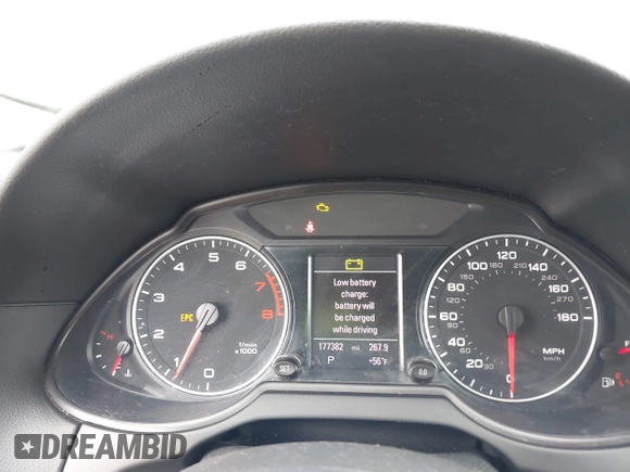 2012 Audi Q5 3.2L Premium Plus with VIN WA1DKAFP2CA040692, listed as a IAAI auction lot 42103532 with 177,382 mi miles. Bid and sale history available at carsss.com. Image 7.