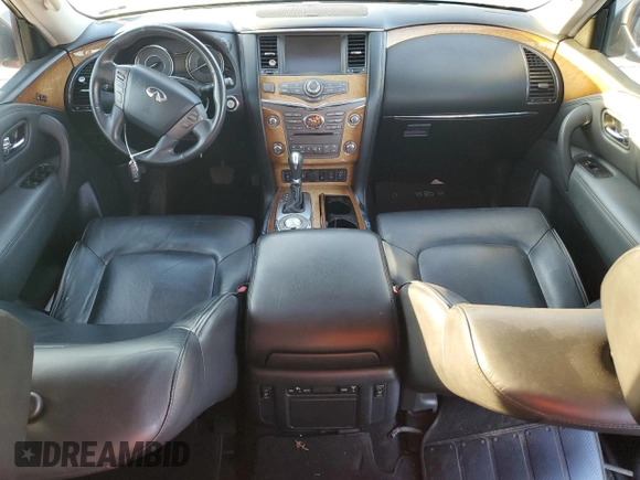 2012 Infiniti QX56 7-passenger with VIN JN8AZ2NF5C9519472, listed as a Copart auction lot 76924184 with 0 mi miles and Non Repairable. Bid and sale history available at carsss.com. Image 8.