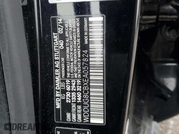 2014 Mercedes-Benz S S 550 with VIN WDDUG8CBXEA057824, listed as a Copart auction lot 44979535 with Not Provided miles and Salvage Title. Bid and sale history available at carsss.com. Image 12.