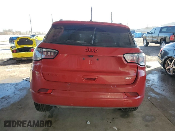 2023 Jeep Compass (RED) Edition with VIN 3C4NJDCNXPT527588, listed as a Copart auction lot 46486635 with 49,794 mi miles and Non Repairable. Bid and sale history available at carsss.com. Image 6.