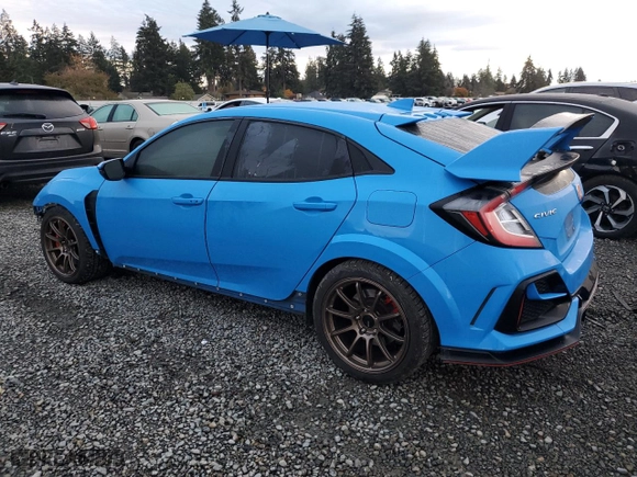 2021 Honda Civic Type R Touring with VIN SHHFK8G78MU202810, listed as a Copart auction lot 78390294 with 38,530 mi miles and Salvage Title. Bid and sale history available at carsss.com. Image 2.