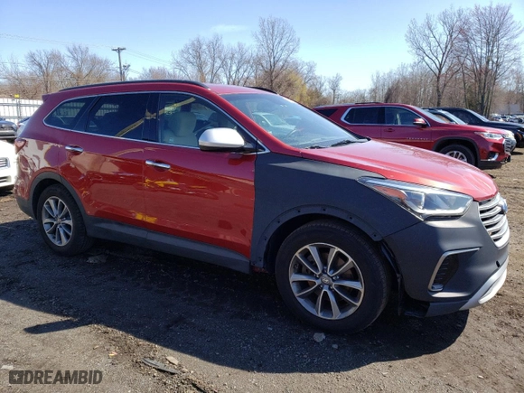 2017 Hyundai Santa Fe SE with VIN KM8SMDHF2HU237845, listed as a Copart auction lot 51257845 with 122,059 mi miles and Salvage Title. Bid and sale history available at carsss.com. Image 4.