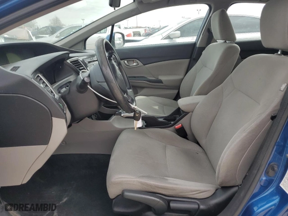 2013 Honda Civic Sdn LX with VIN 19XFB2F51DE079601, listed as a Copart auction lot 49495795 with 177,386 mi miles and Salvage Title. Bid and sale history available at carsss.com. Image 7.