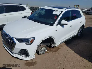 2023 Audi Q3 S line Premium with VIN WA1DECF38P1122125, listed as a IAAI auction lot 41627017 with 28,747 mi miles. Bid and sale history available at carsss.com. Image 2.