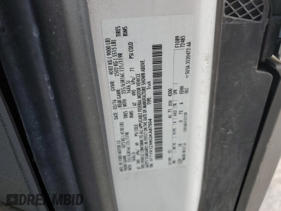2016 Ford Transit Cargo with VIN 1FTYR1ZM6GKA87504, listed as a Copart auction lot 53095005 with 56,514 mi miles and Salvage Title. Bid and sale history available at carsss.com. Image 14.