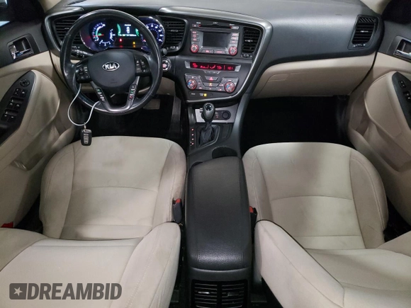 2013 Kia Optima Hybrid LX with VIN KNAGM4ADXD5050468, listed as a Copart auction lot 80537874 with 132,895 mi miles and Clean Title. Bid and sale history available at carsss.com. Image 8.